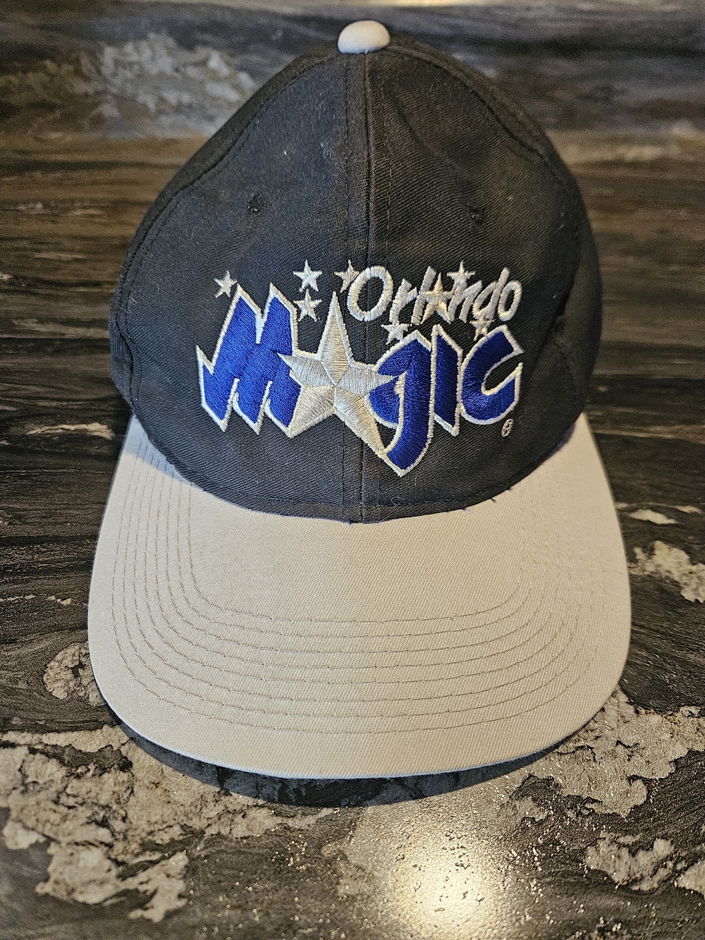 1990 Orlando Magic Snapback Hat - Black and Gray